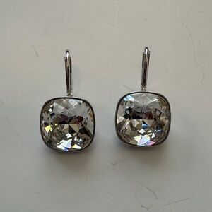 Swarovski Elegant Silver Crystal Earrings